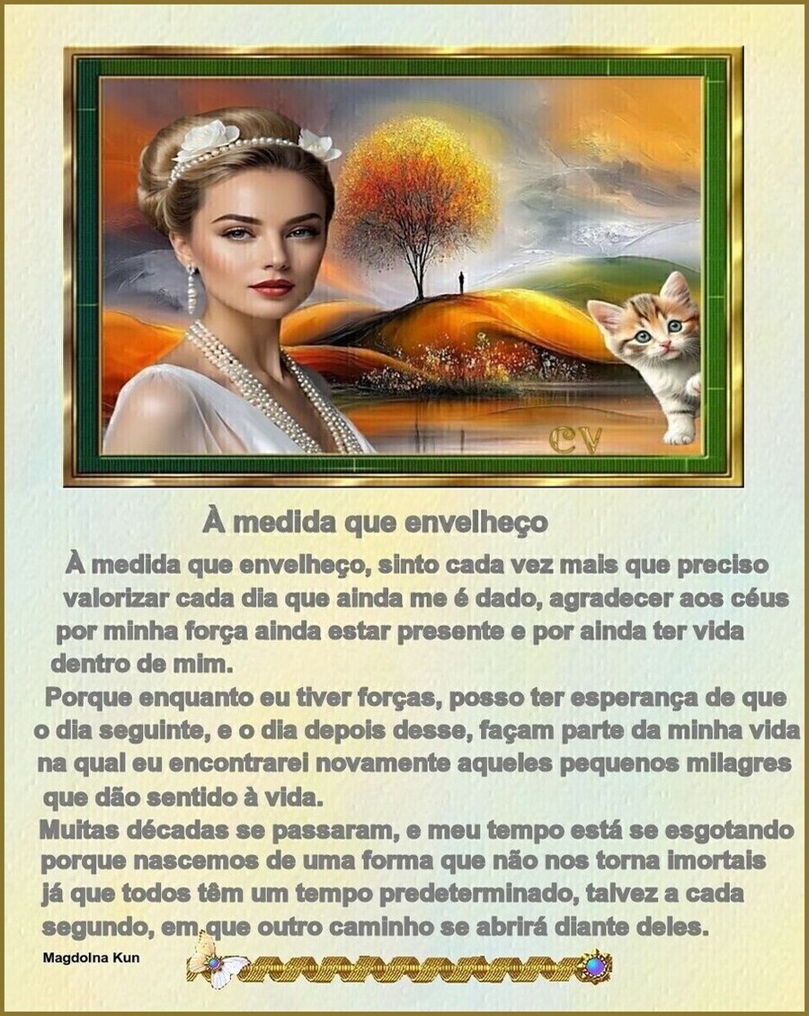 À medida que envelheço