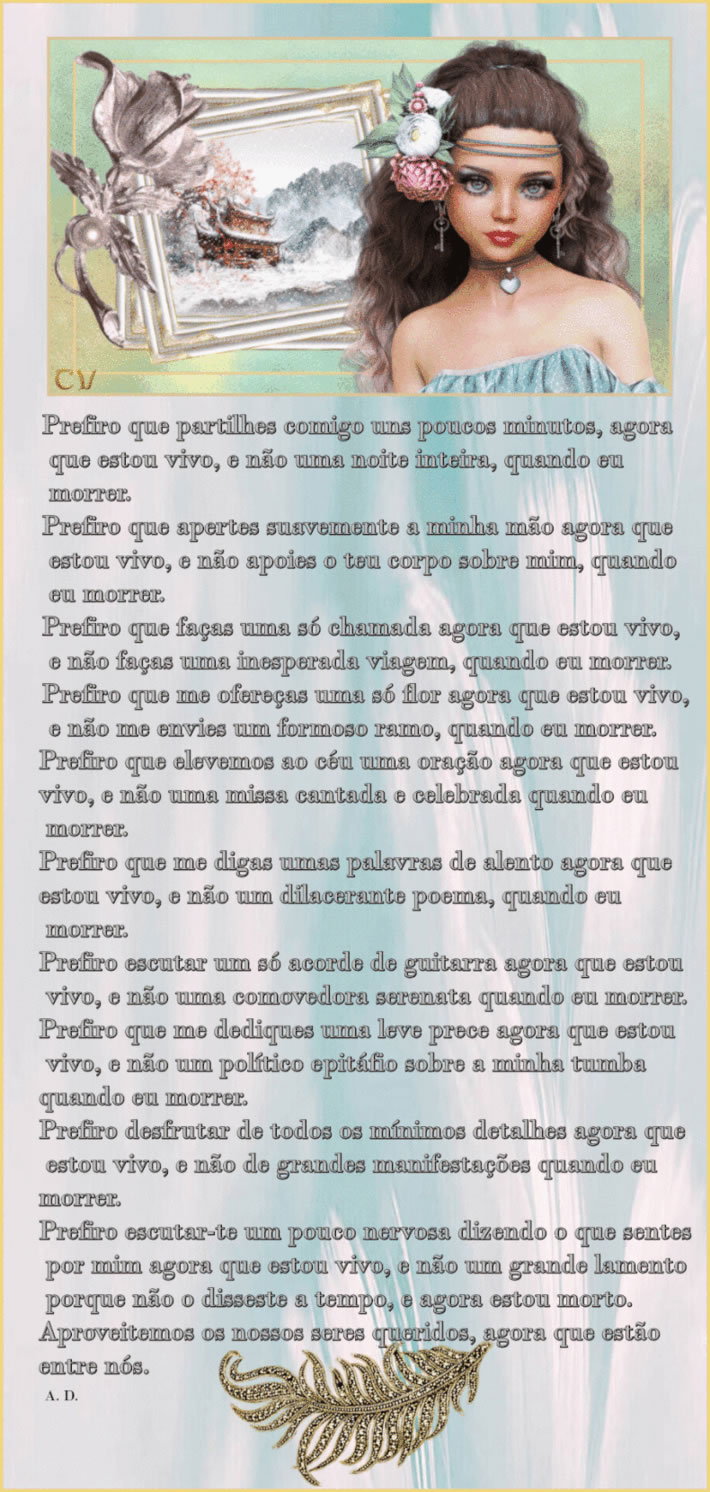 Prefiro que partilhes comigo